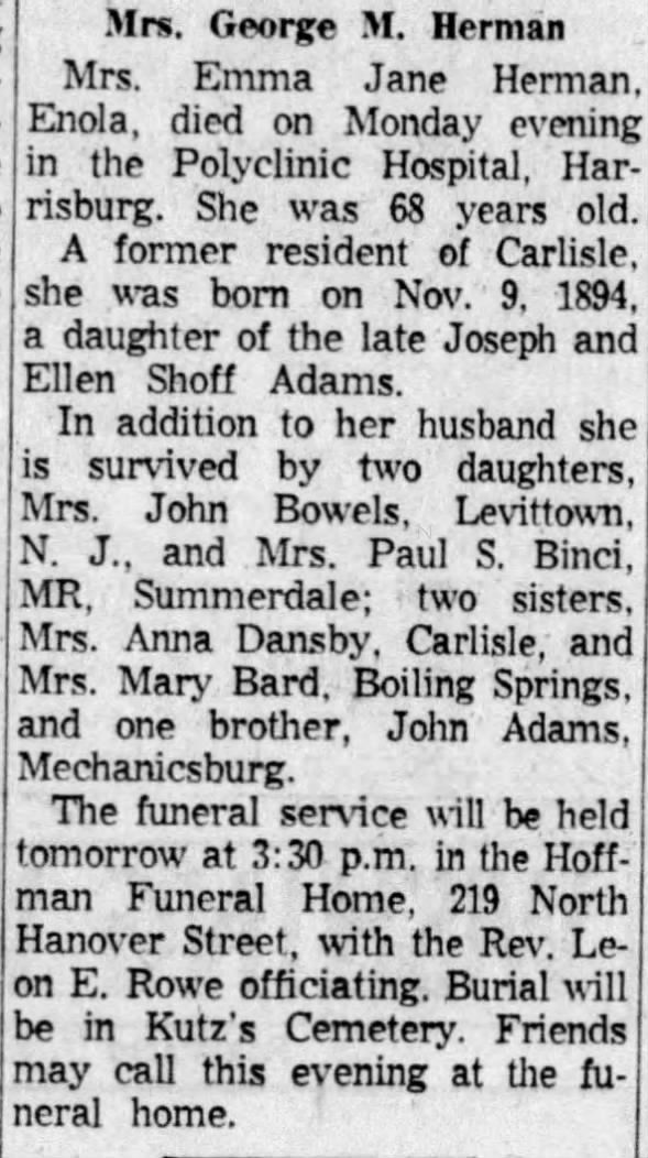 Clipping from The Sentinel
